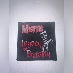 THE MISFITS, LEGACY OF BRUTALITY, BLACK BORDER, SEW ON WOVEN PATCH